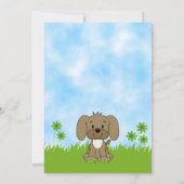 Niedliche Kinderdusche Einladung für Jungen (Rückseite)