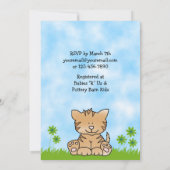 Niedliche Kinderdusche Einladung für Mädchen (Rückseite)