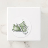 Niedliche Kinderdusche für Grüne Babyschuhe Geschenkanhänger (Beispiel)