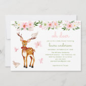 Niedliche Kinderdusche für Hirsche und Hirsche Einladung (Vorderseite)