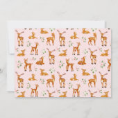 Niedliche Kinderdusche für Hirsche und Hirsche Einladung (Rückseite)