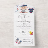 Niedliche Kinderdusche für Kinder All In One Einladung (Innen Boden)