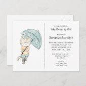 Niedliche Kinderdusche für Wasserfarben per Post Einladungspostkarte (Vorne/Hinten)