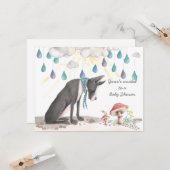 Niedliche Kinderdusche und Kindermädchendusche Karte (Vorderseite/Rückseite Beispiel)