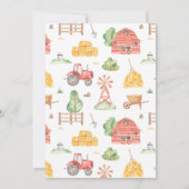 Niedliche Kinderfarm Geburtstagsparty Einladung (Rückseite)