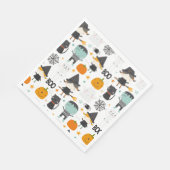 Niedliche Kinderfeier Halloween Party Serviette (Ecke)