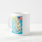Niedliche Kinderflorida-Karte Kaffeetasse (Vorderseite Links)