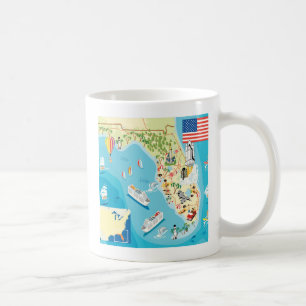 Niedliche Kinderflorida-Karte Kaffeetasse