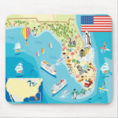 Niedliche Kinderflorida-Karte Mousepad (Vorne)