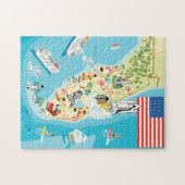 Niedliche Kinderflorida-Karte Puzzle (Horizontal)