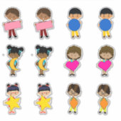 Niedliche Kinderformen Aufkleber (Vorderseite)