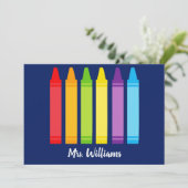 Niedliche Kindergartenkarte Crayon Card (Stehend Vorderseite)