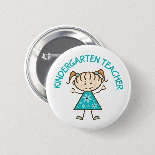 Niedliche Kindergärtnerin Button (Vorne & Hinten)