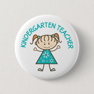 Niedliche Kindergärtnerin Button