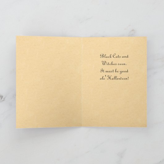 Niedliche Kinderhalloween-Karte Karte (Innenseite)