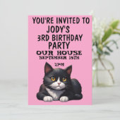 NIEDLICHE KINDERINVITATIONEN ZUM GEBURTSTAG EINLADUNG (Stehend Vorderseite)