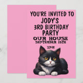 NIEDLICHE KINDERINVITATIONEN ZUM GEBURTSTAG EINLADUNG (Vorne/Hinten)