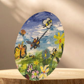 Niedliche Kinderkunst Große Wanduhr