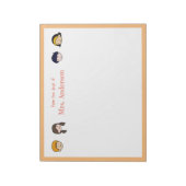 Niedliche Kinderlehrer Notizblock (Rotiert)