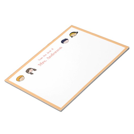 Niedliche Kinderlehrer Notizblock (angewinkelt)