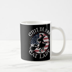 Niedliche kinderlose Katze Frauen geheftete Hexen Kaffeetasse