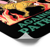 Niedliche kinderlose Katzenmatte Shirts rückwärts  Poster (Ecke)