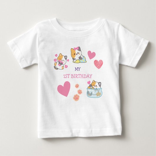 Niedliche Kindermädchen Geburtstag Baby T-shirt (Vorderseite)
