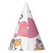 Niedliche Kindermädchen Geburtstag Partyhütchen (Rückseite)