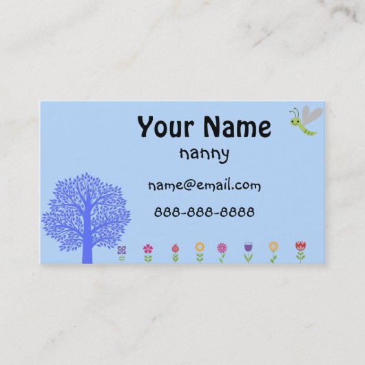 Niedliche Kindermädchen-Geschäfts-Karte Visitenkarte (Vorderseite)