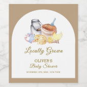 Niedliche Kindermäuse-Kinderdusche in der Landwirt Weinetikett (Einzelnes Label)