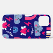 Niedliche Kindermuster, Regenbogen, Wolken, Case-Mate iPhone Hülle (Rückseite (Horizontal))