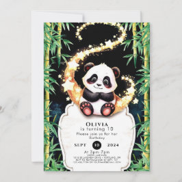 Niedliche Kinderpanda zum Geburtstag Einladung