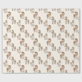 Niedliche Kinderpferde Geschenkpapier (Flach)