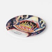 Niedliche Kinderpizza Geburtstag Pappteller (Schrägansicht)