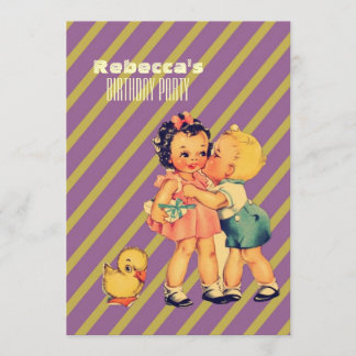 niedliche Kinderrückgabe Geburtstagsparty Einladung