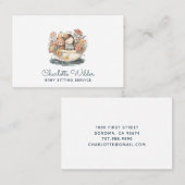 Niedliche Kinderspielkarte für Kinder mit Aquarell Visitenkarte (Vorne/Hinten)