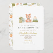 Niedliche Kinderspielzeug-Babydusche Einladung (Vorne/Hinten)