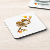 Niedliche Kinderspinrows Getränkeuntersetzer (Linke Seite)