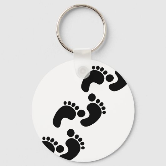 niedliche Kinderspuren Schlüsselanhänger (Vorderseite)