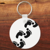 niedliche Kinderspuren Schlüsselanhänger (Vorderseite)