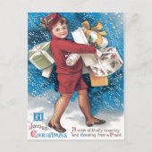 Niedliche Kindertragende präsentiert Holly Snow Postkarte (Vorderseite)