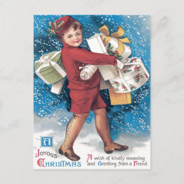 Niedliche Kindertragende präsentiert Holly Snow Postkarte