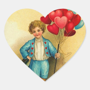 Niedliche Kindervalentine-Herz-Aufkleber Herz-Aufkleber