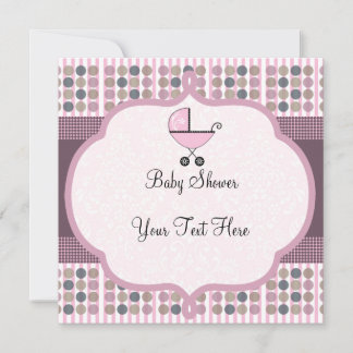 Niedliche Kinderwagen-Einladung Einladung