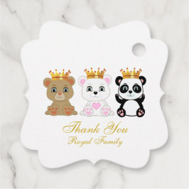 Niedliche King Bears Danke an White Geschenkanhänger