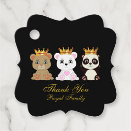 Niedliche King Bears Vielen Dank an Black Geschenkanhänger