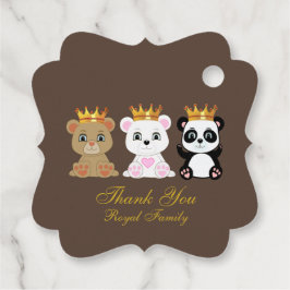 Niedliche King Bears Vielen Dank an Brown Geschenkanhänger