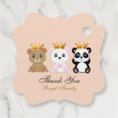 Niedliche King Bears Vielen Dank Geschenkanhänger (Rückseite)