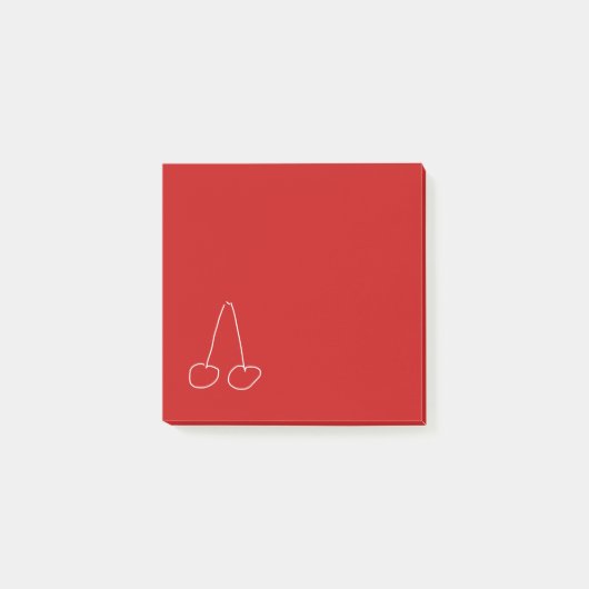 Niedliche Kirsche, einfach minimalistisch Post-it Klebezettel (Vorderseite)