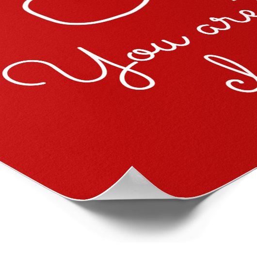 Niedliche Kirsche, einfach minimalistisch Poster (Ecke)